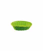 Ovaal rieten fruitmandje lime 20 cm